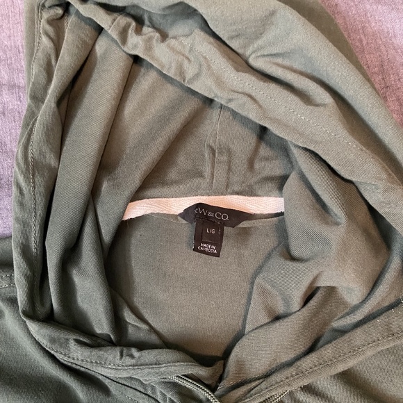 Mens Large RW-&o Green/Grey Hoodie - Picture 3 of 4